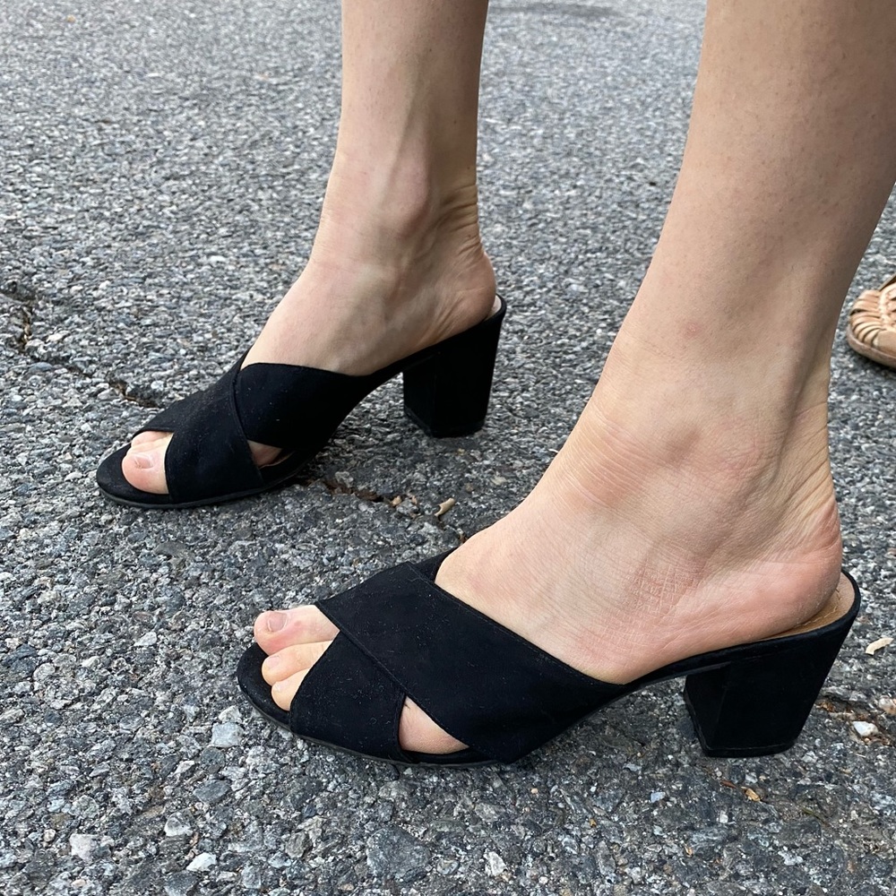 Low heeled slides - size 7.5 womens
